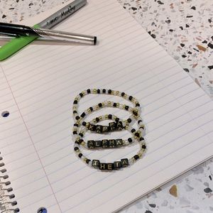 Kappa Alpha Theta Sorority Beaded Bracelets | Hand Beaded